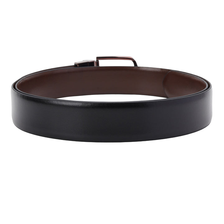 Formal Plain Leather Mens Belt-BLACK