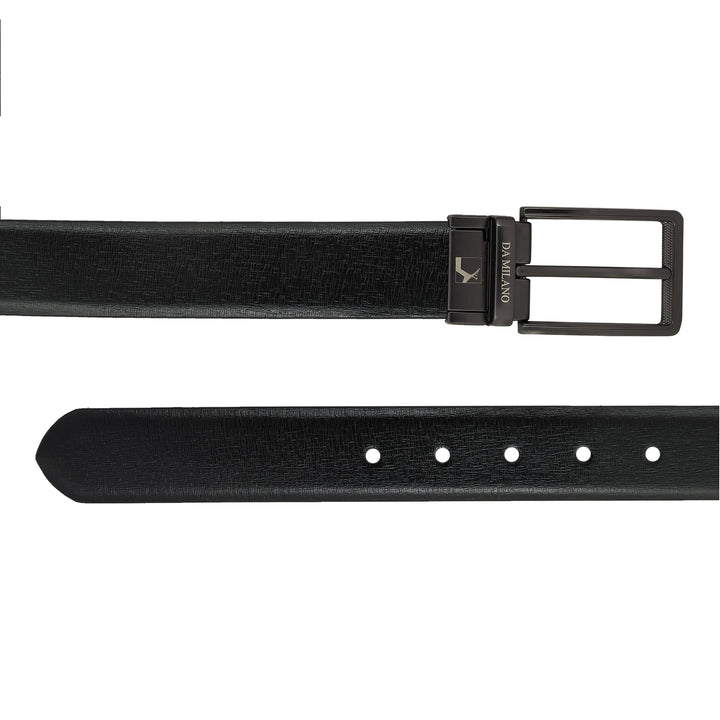 Formal Aztec Leather Mens Belt - Black