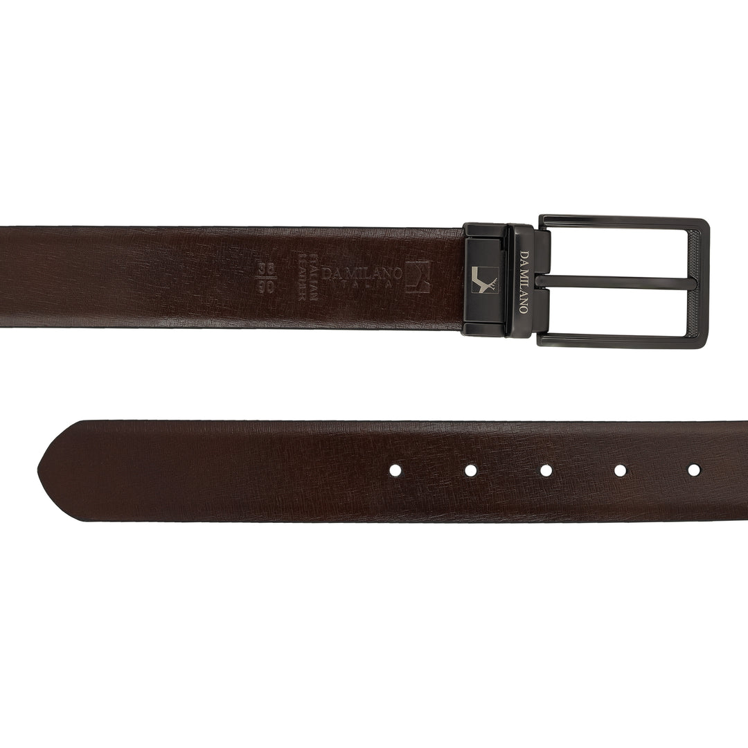Formal Aztec Leather Mens Belt - Black