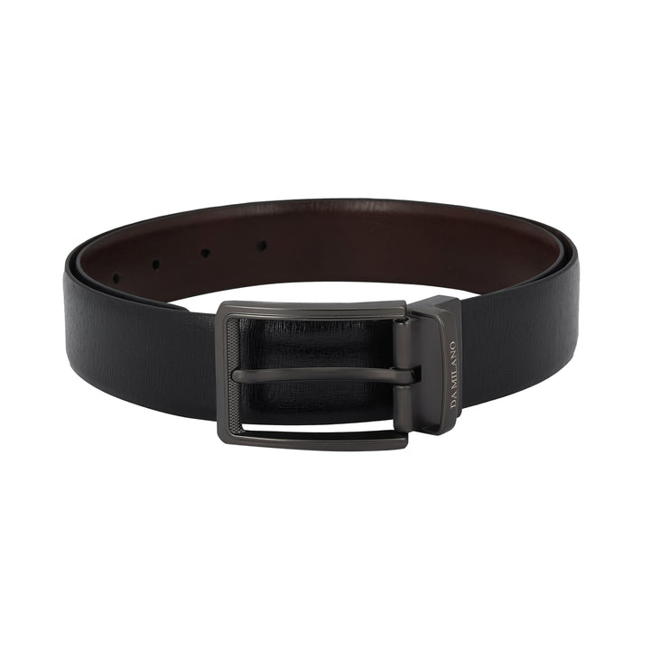 Formal Aztec Leather Mens Belt - Black