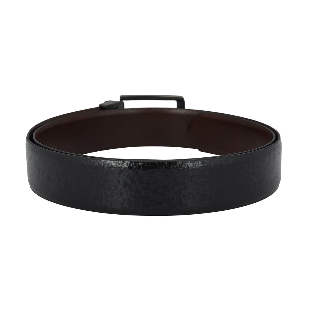 Formal Aztec Leather Mens Belt - Black