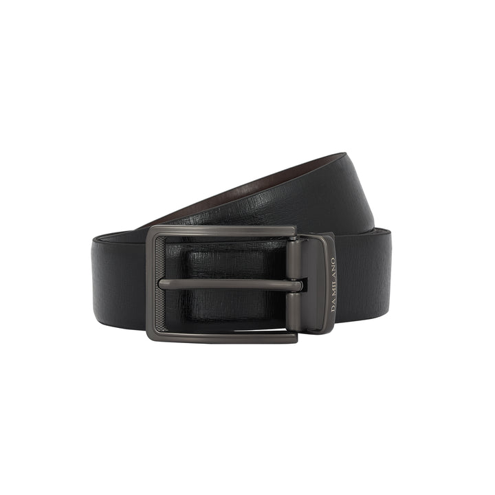 Formal Aztec Leather Mens Belt - Black