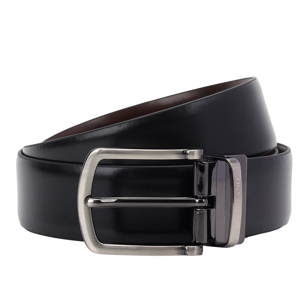 Formal Plain Leather Mens Belt-BLACK