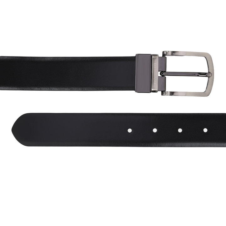 Formal Plain Leather Mens Belt-BLACK