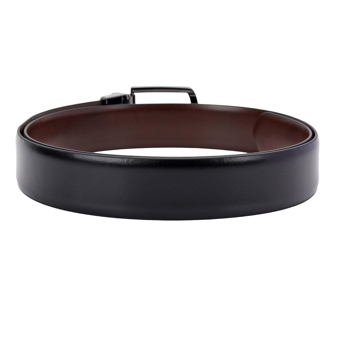 Formal Plain Leather Mens Belt-BLACK
