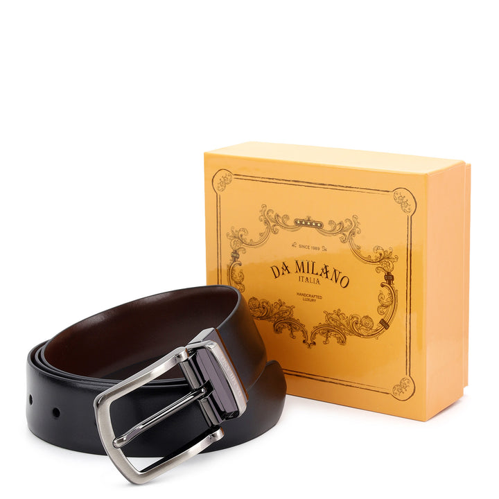 Formal Plain Leather Mens Belt-BLACK