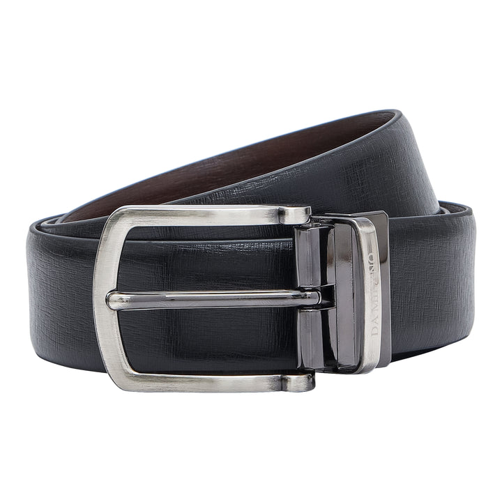 Formal Aztec Leather Mens Belt-Black & Brown