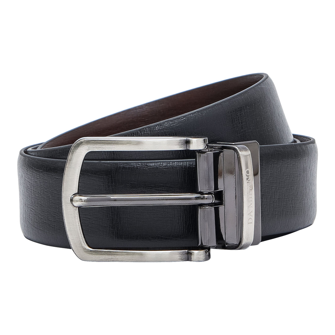 Casual Aztec Leather Reversible Mens Belt - Black & Brown
