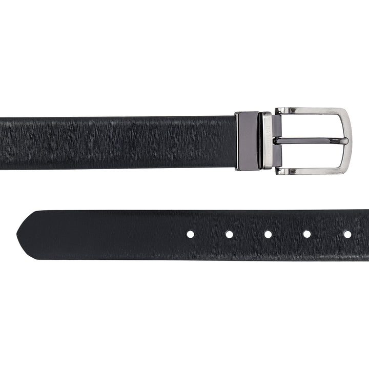 Formal Aztec Leather Mens Belt-Black & Brown