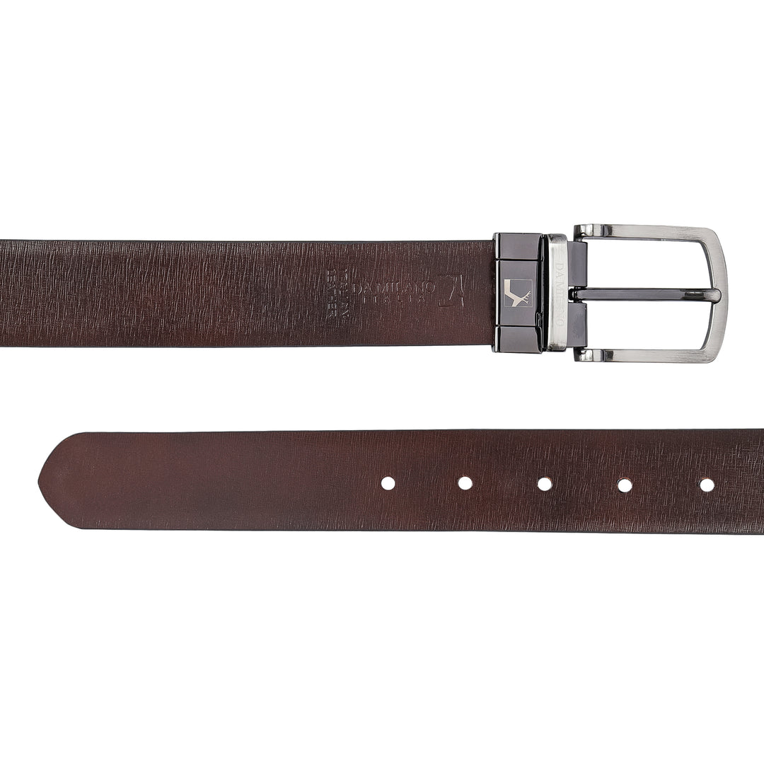 Formal Aztec Leather Mens Belt-Black & Brown