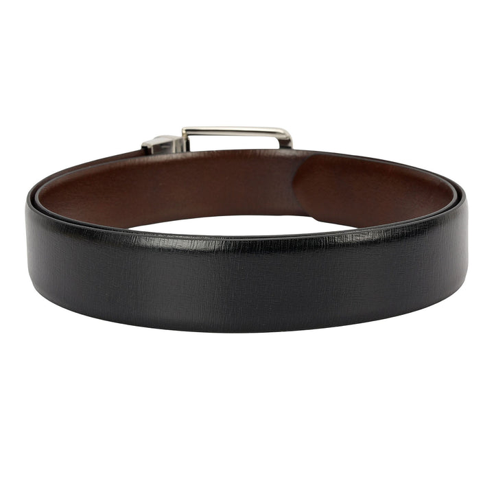 Casual Aztec Leather Reversible Mens Belt - Black & Brown