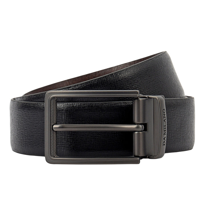 Formal Aztec Leather Mens Belt-Black