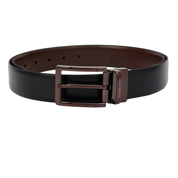 Formal Plain Leather Mens Belt-Black
