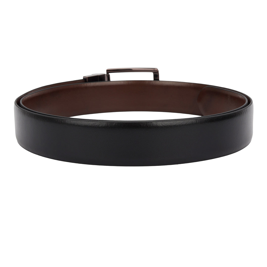 Formal Plain Leather Mens Belt-Black