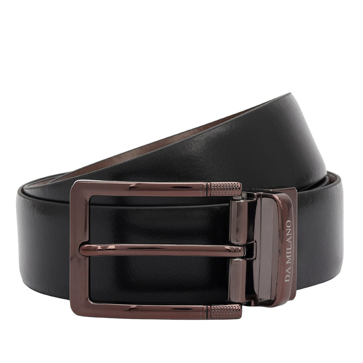 Formal Plain Leather Mens Belt-Black