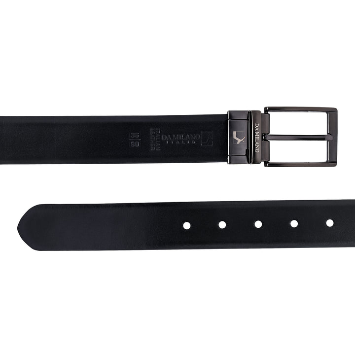 Casual Plain Leather Reversible Mens Belt - Cognac & Black