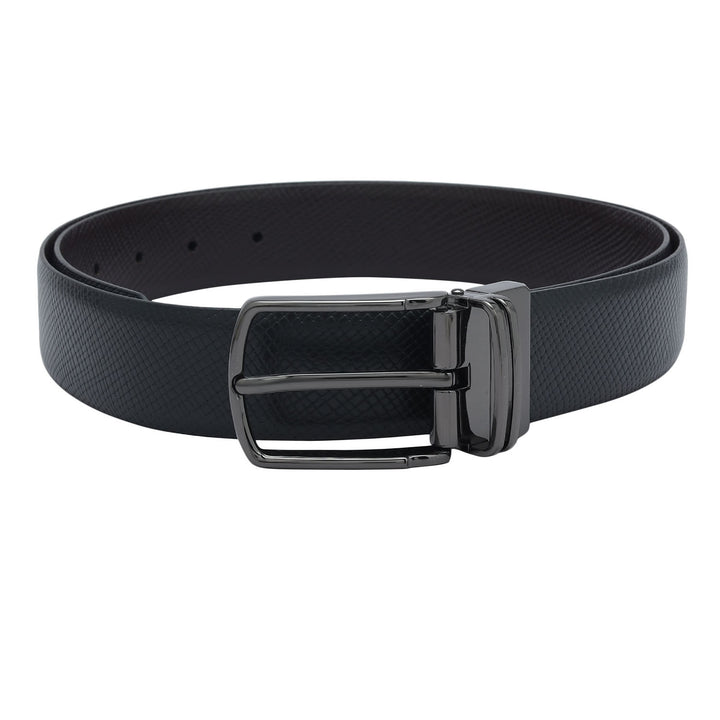 Formal Lizard Leather Mens Belt - Black & Brown