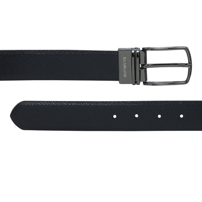 Formal Lizard Leather Mens Belt - Black & Brown