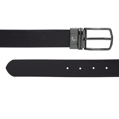 Formal Lizard Leather Mens Belt - Black & Brown
