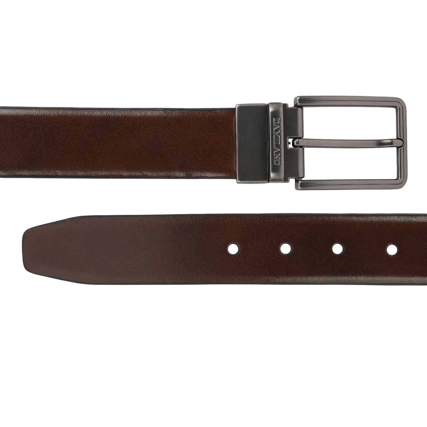 Formal Plain Leather Reversible Mens Belt - Brown & Black