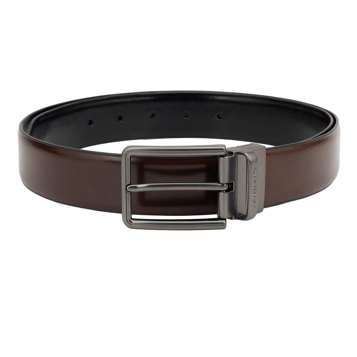 Formal Plain Leather Reversible Mens Belt - Brown & Black