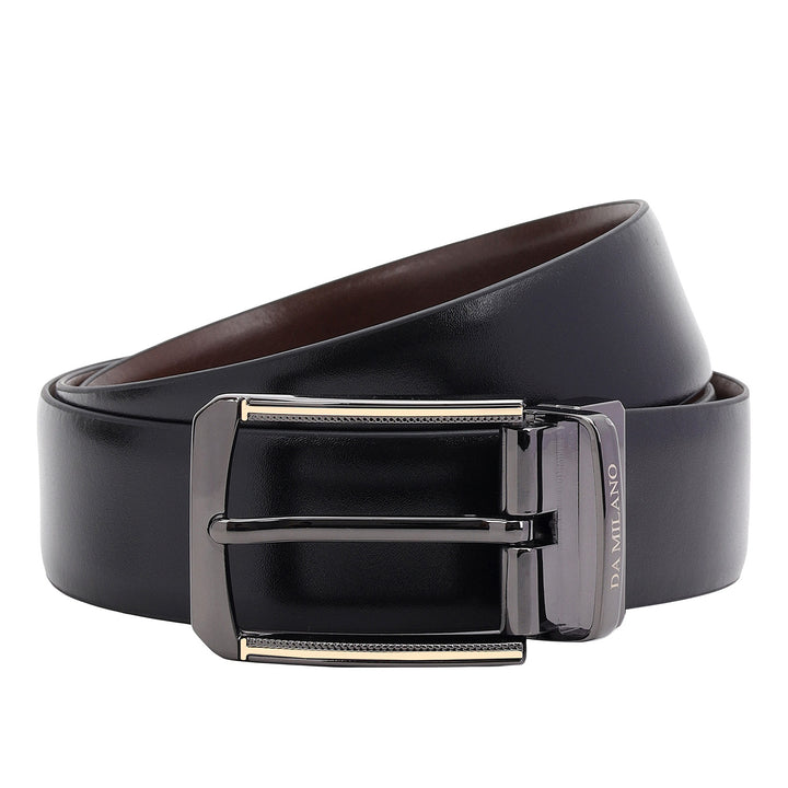 Formal Plain Leather Mens Belt-BLACK