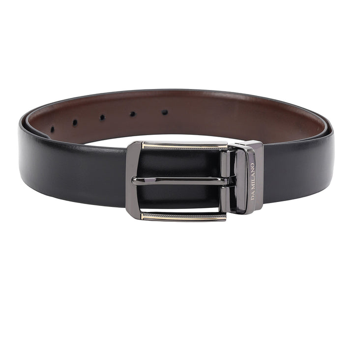 Formal Plain Leather Mens Belt-BLACK
