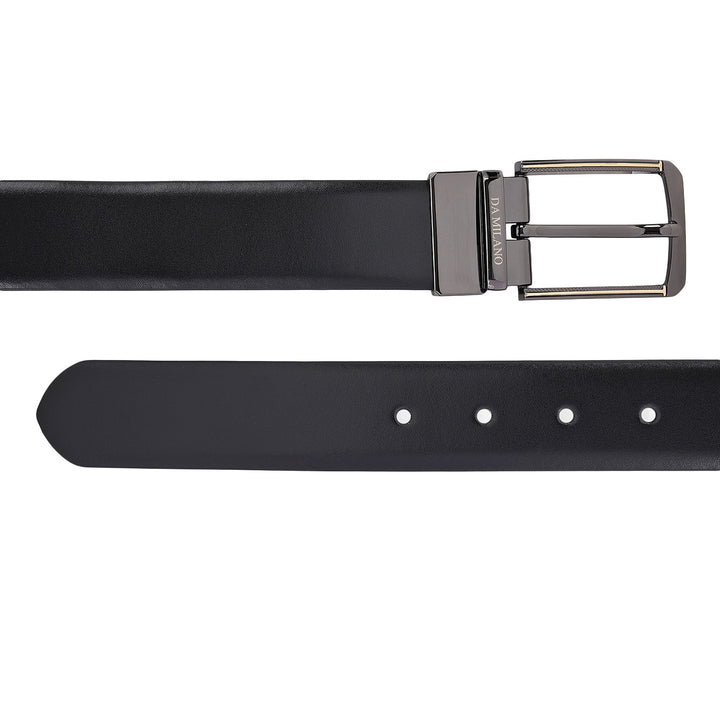Formal Plain Leather Mens Belt-BLACK