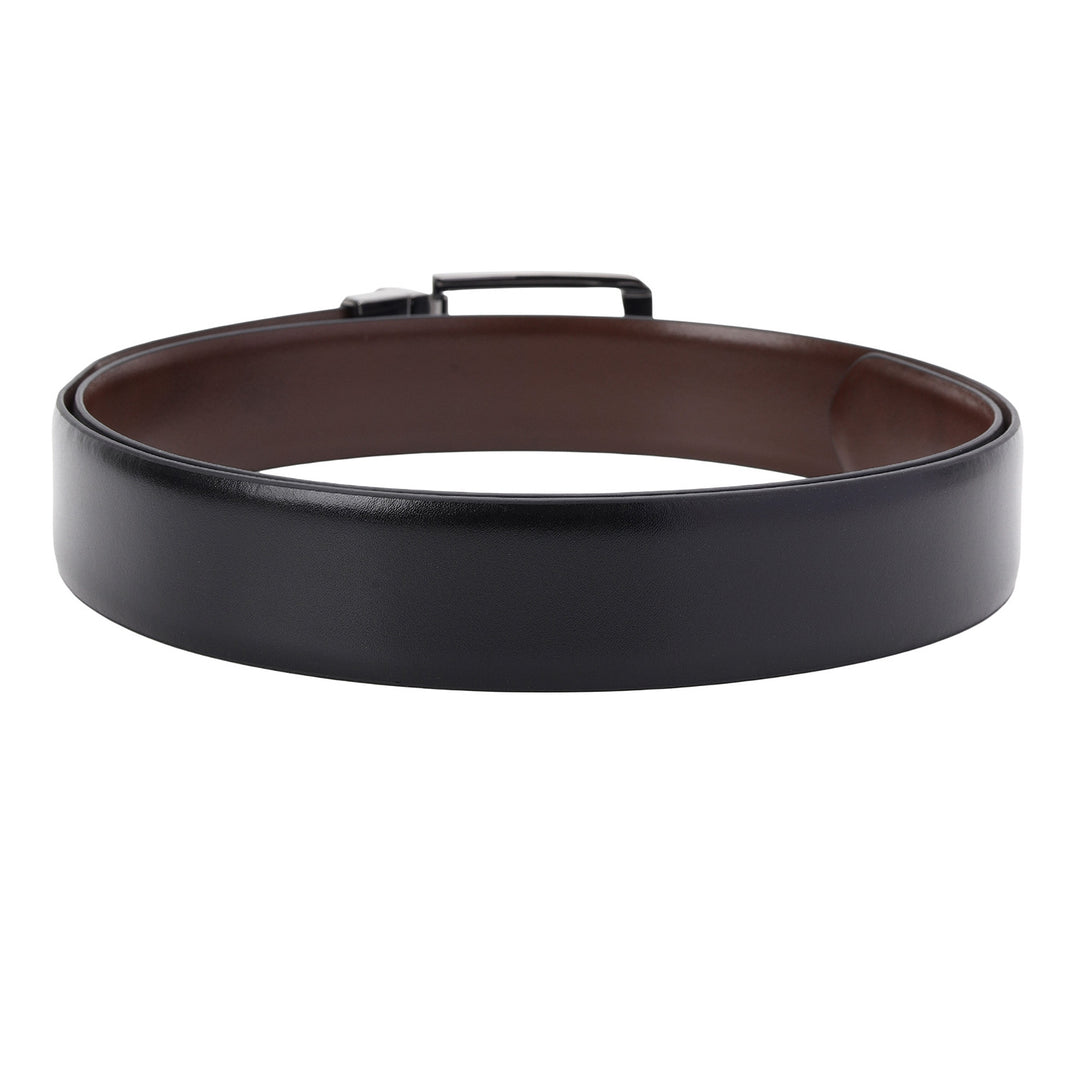 Formal Plain Leather Mens Belt-BLACK