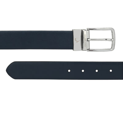 Formal Plain Leather Mens Belt - Blue & Berry