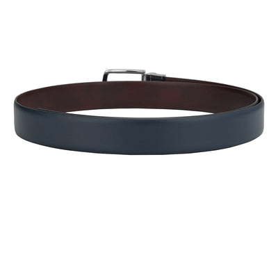 Formal Plain Leather Mens Belt - Blue & Berry