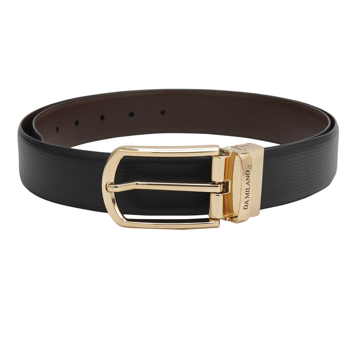 Formal Fish Leather Mens Belt - Black & Brown