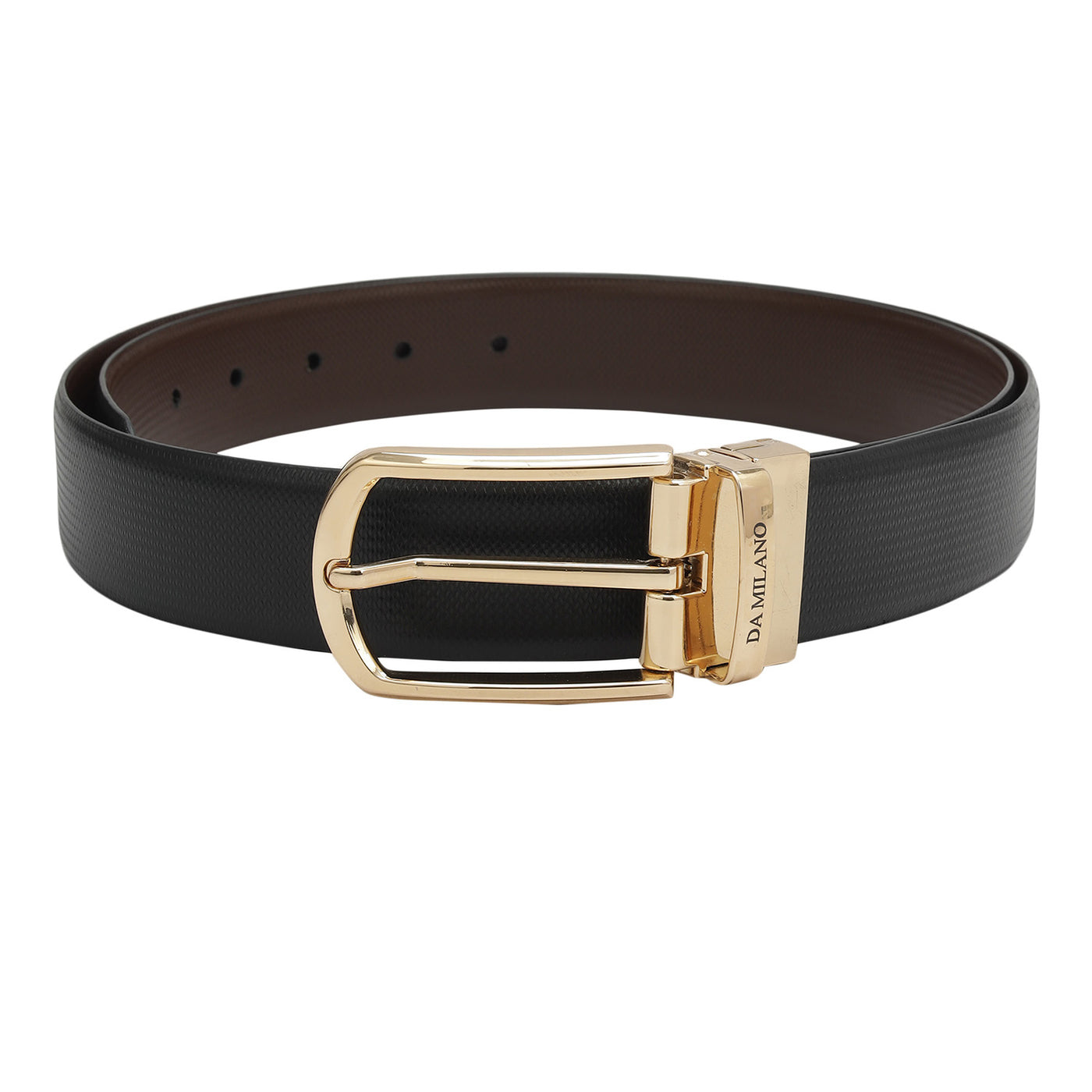 Formal Fish Leather Mens Belt - Black & Brown