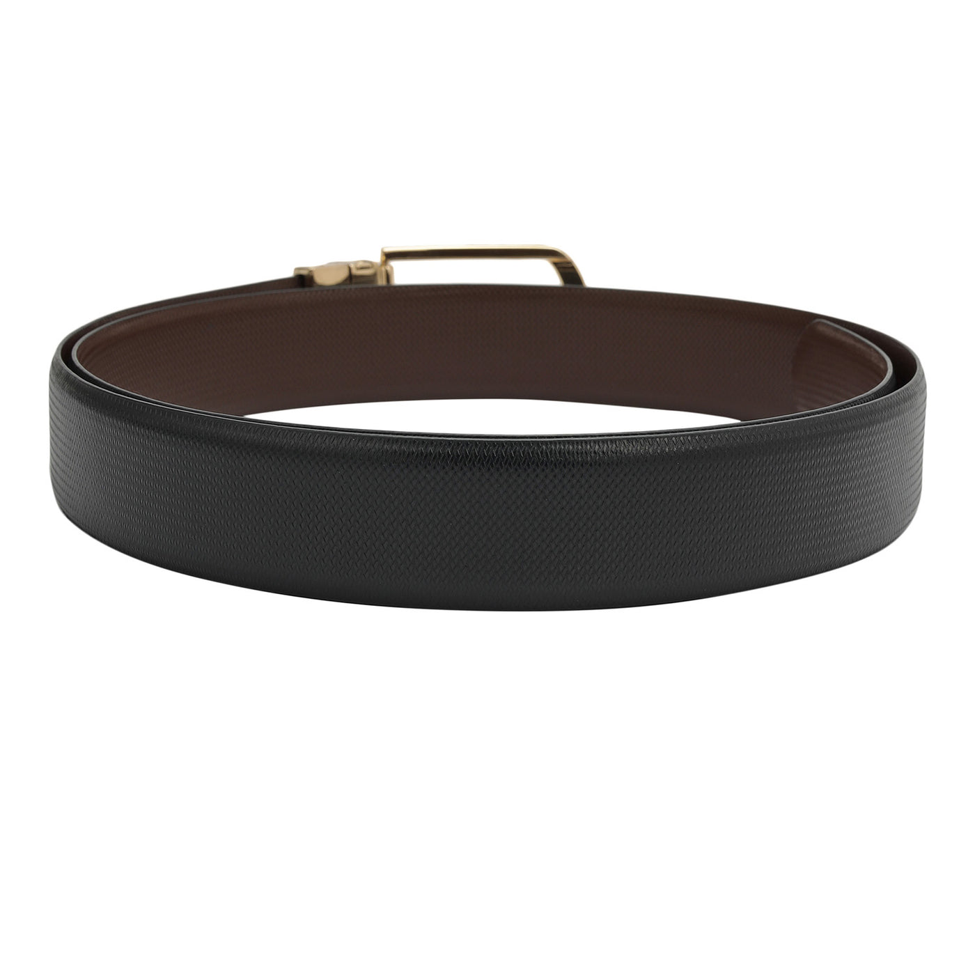 Formal Fish Leather Mens Belt - Black & Brown