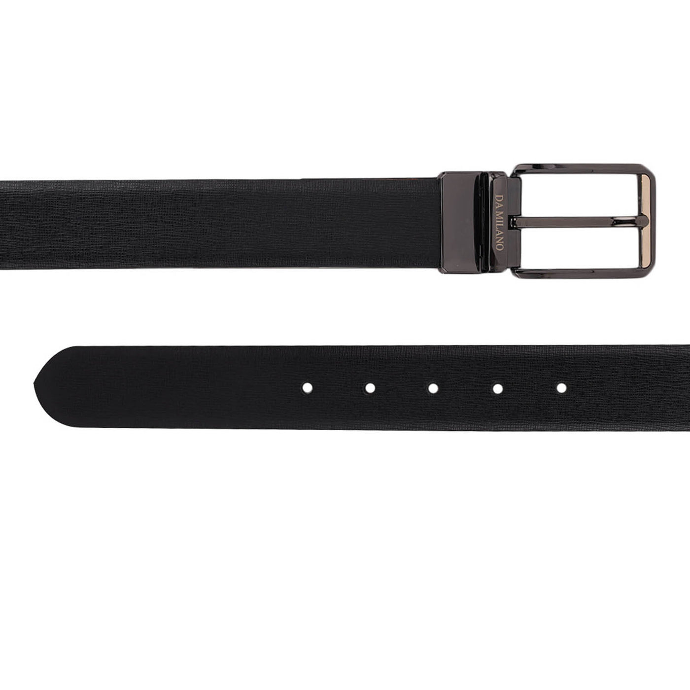 Formal Saffiano Leather Reversible Mens Belt - Black & Tan