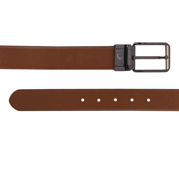 Formal Saffiano Leather Reversible Mens Belt - Black & Tan