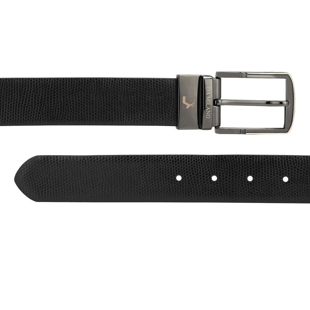 Formal Fish Leather Mens Belt - Black & Brown