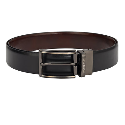 Semi Formal Plain Leather Mens Belt - Black & Brown