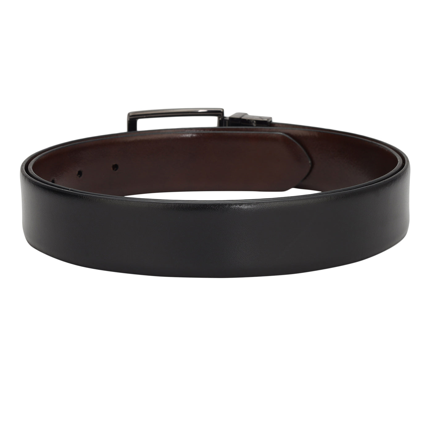 Formal Plain Leather Mens Belt - Black & Brown