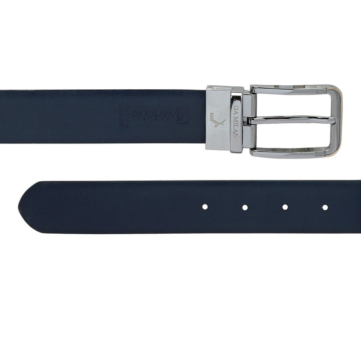 Formal Plain Leather Mens Belt - Brown & Blue