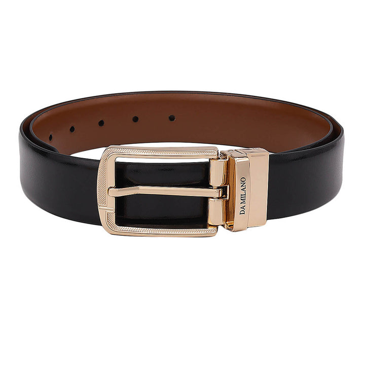 Formal Plain Leather Reversible Mens Belt - Black & Tan