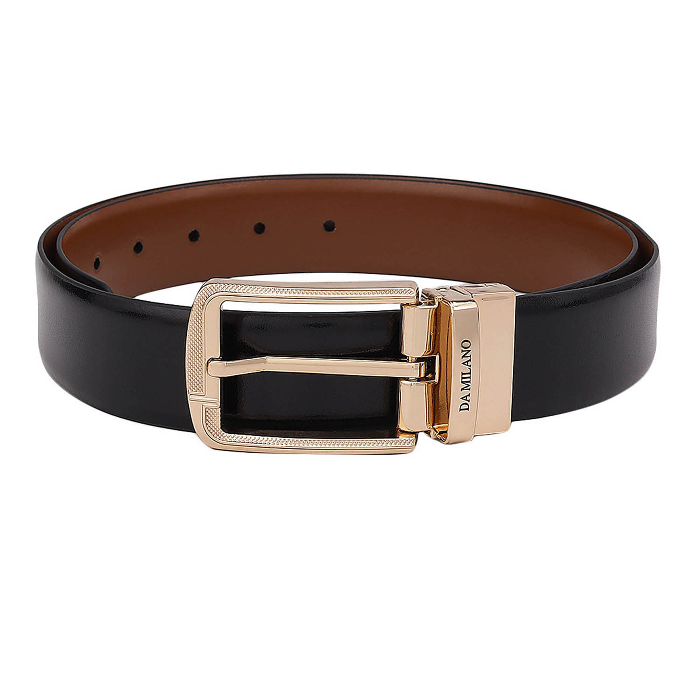 Formal Plain Leather Reversible Mens Belt - Black & Tan