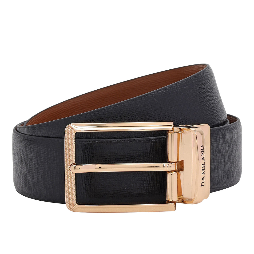 Formal Aztec Leather Mens Belt-BLACK