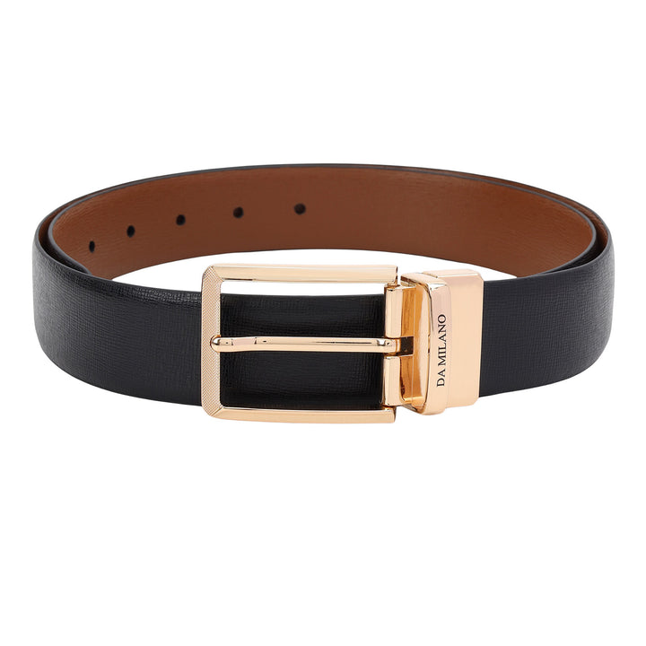 Formal Aztec Leather Mens Belt-BLACK