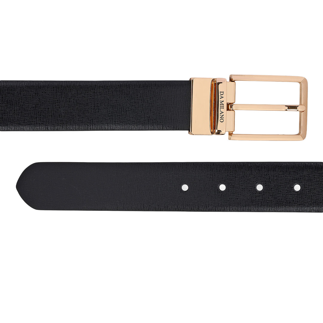 Formal Aztec Leather Mens Belt-BLACK