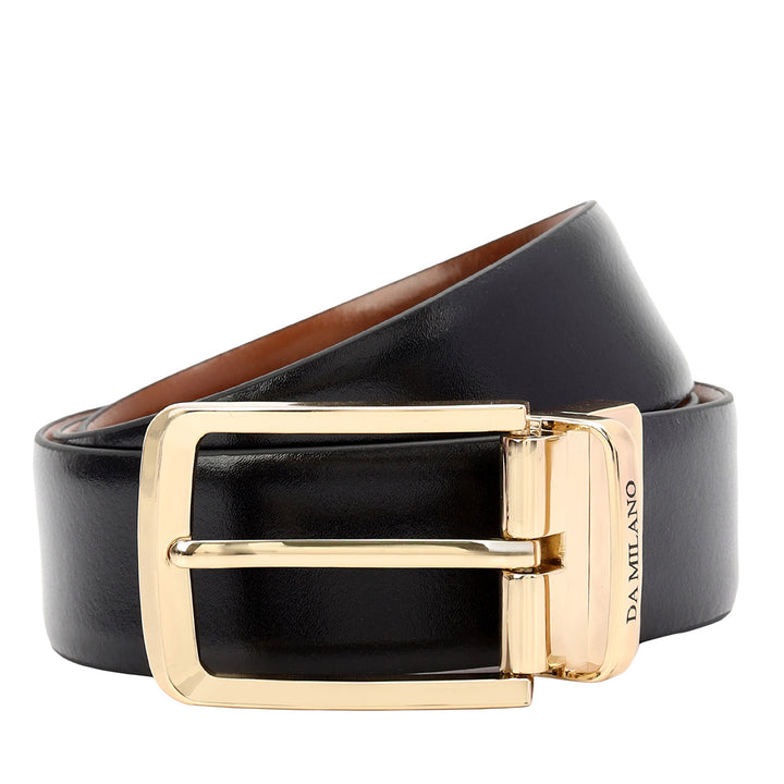 Formal Plain Leather Mens Belt-Black