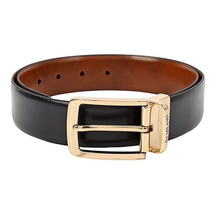 Formal Plain Leather Mens Belt-Black