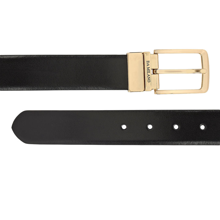 Formal Plain Leather Mens Belt-Black
