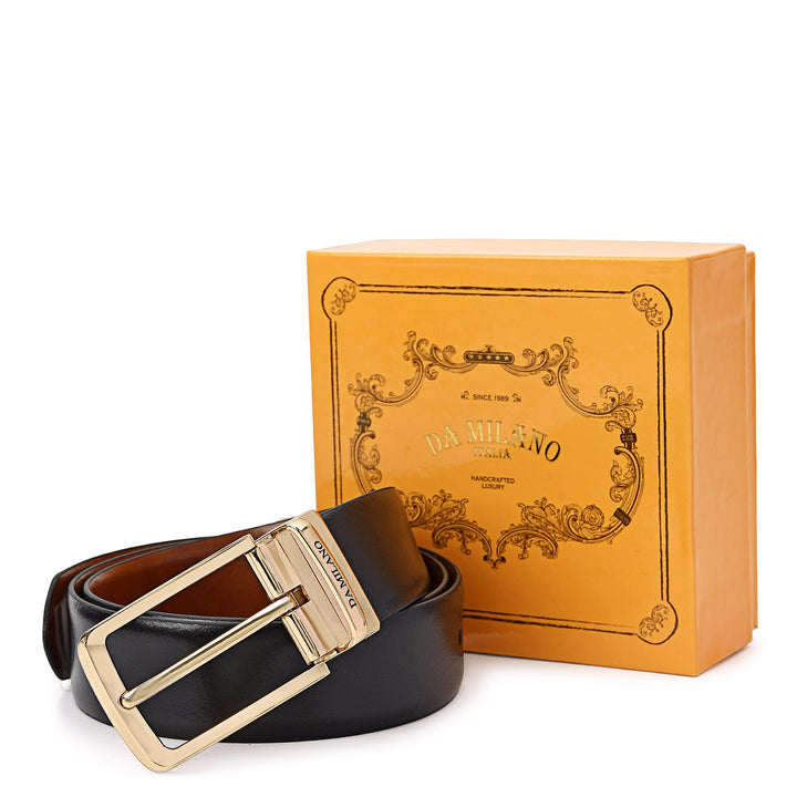 Formal Plain Leather Mens Belt-Black