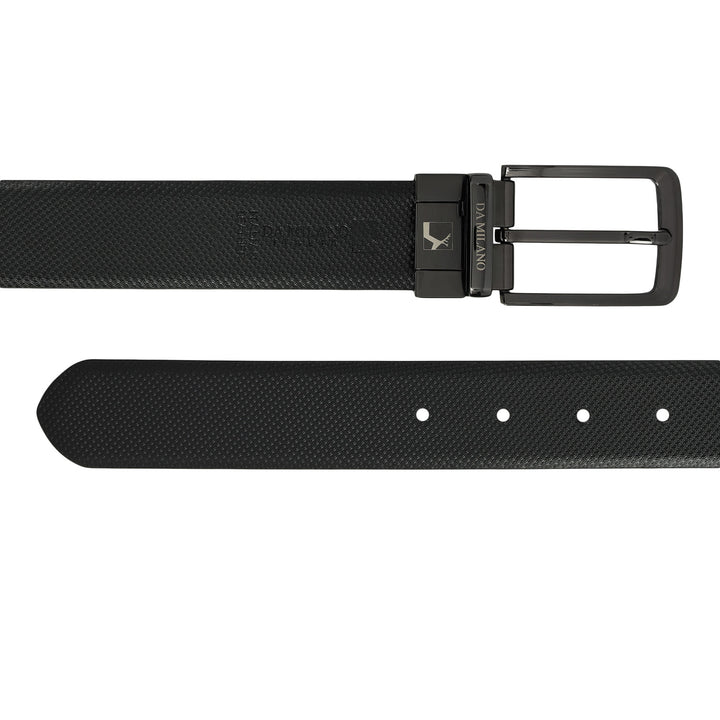Formal Embossed Leather Mens Belt-Brown & Black